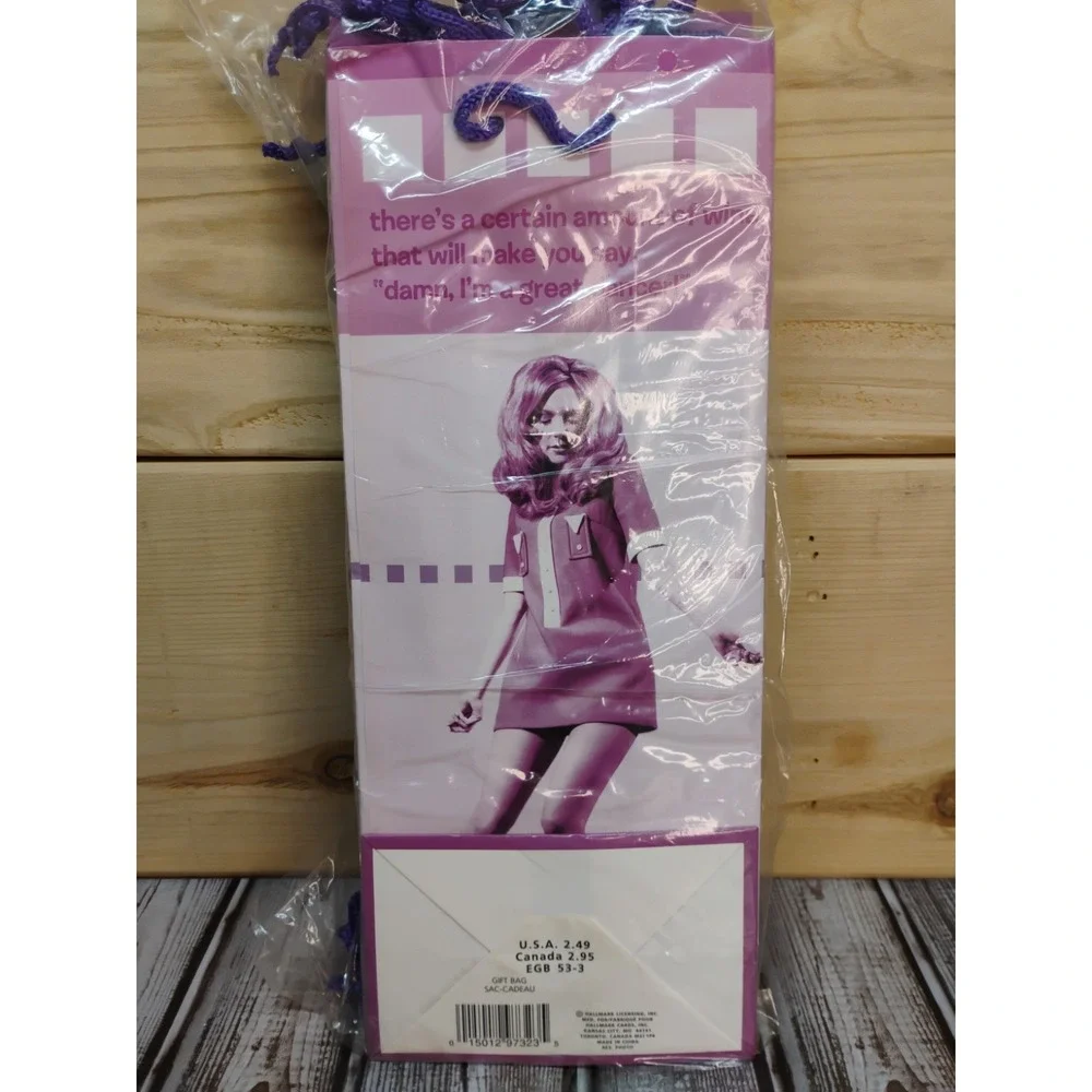 HALLMARK Wine GIFT BAGS  8 bags   Vintage Lady Dancing WINE LIQUOR New Old Stock